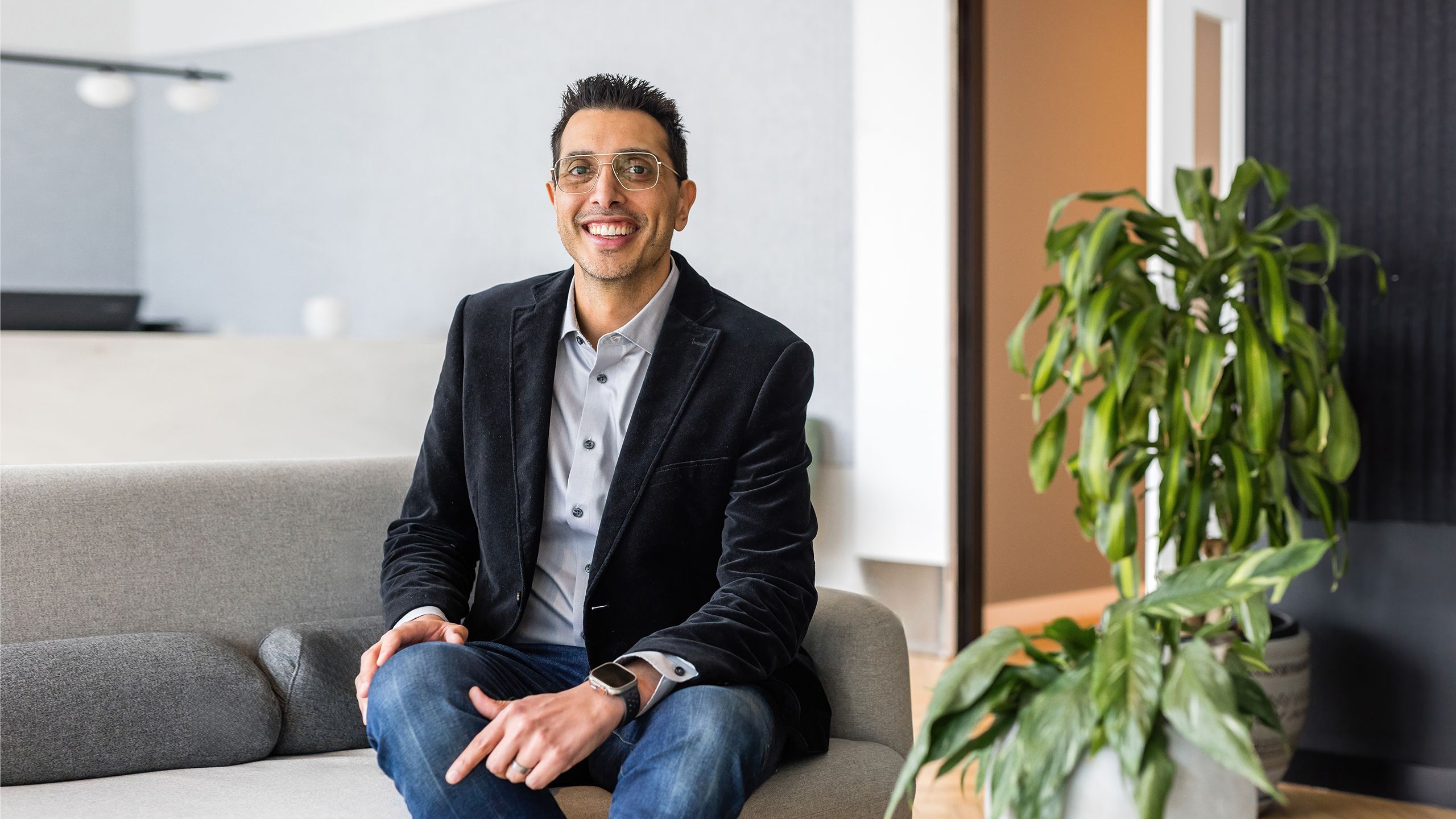 Radiologist, Dr Vinnie Berera is the co-owner of Rad X, he sits in the reception area of the clinic.